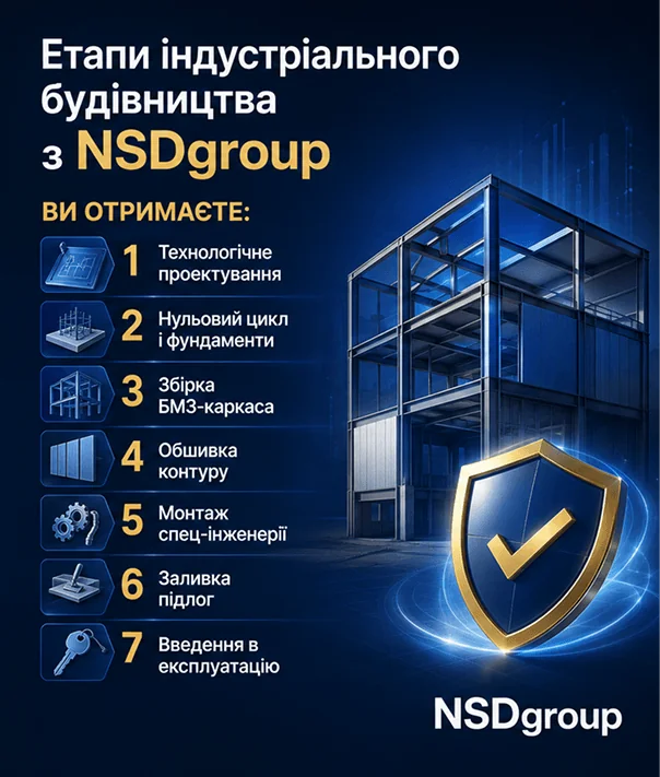 Будівництво промислових комплексів і заводів 