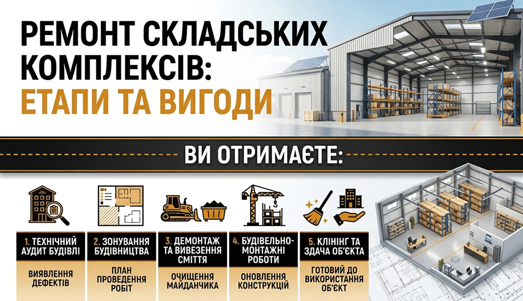 Будівництво та ремонт складських комплексів