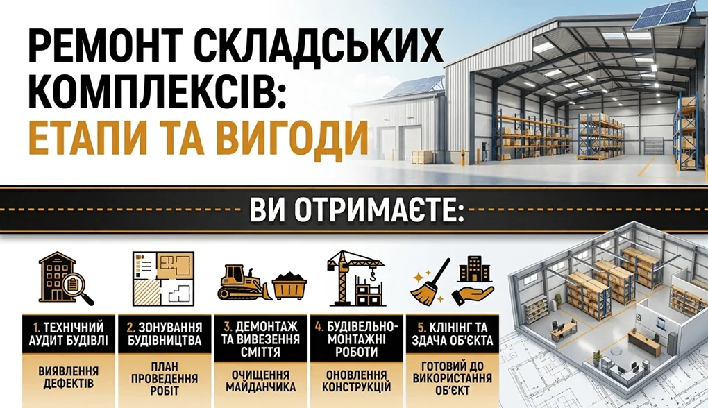 Будівництво та ремонт складських комплексів