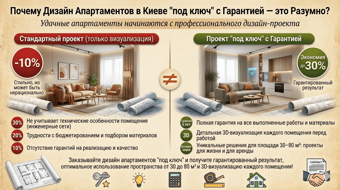 Дизайн апартаментов в Киеве