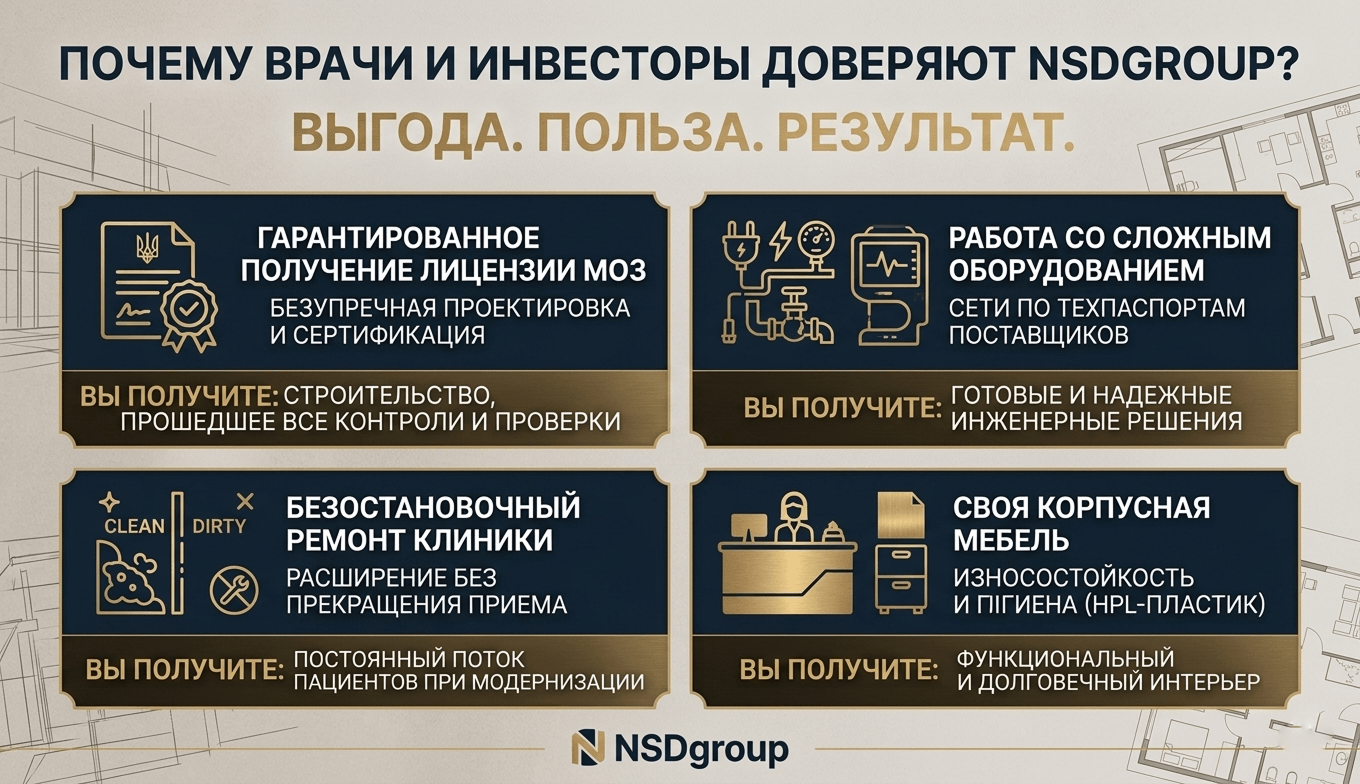 Ремонт клиник и медицинских центров 