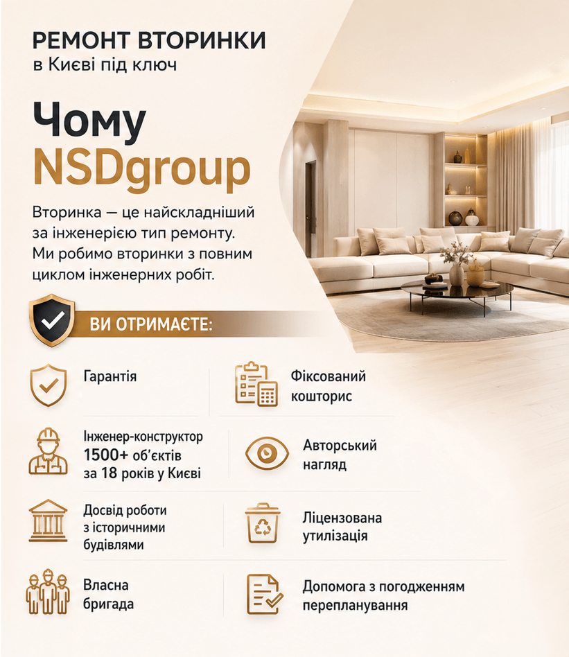 Ремонт вторинки у Києві 