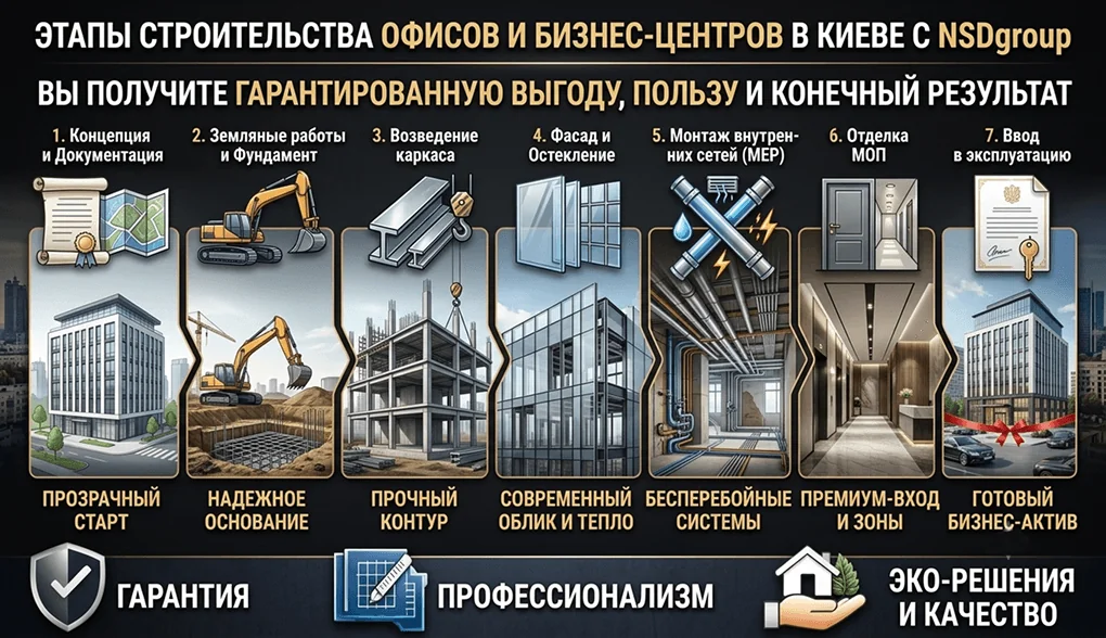 Строительство офисов и бизнес-центров в Киеве 