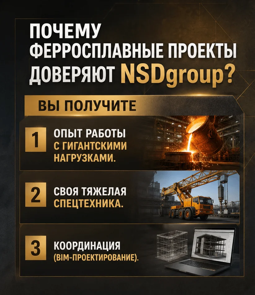 Строительство завода ферросплавов 