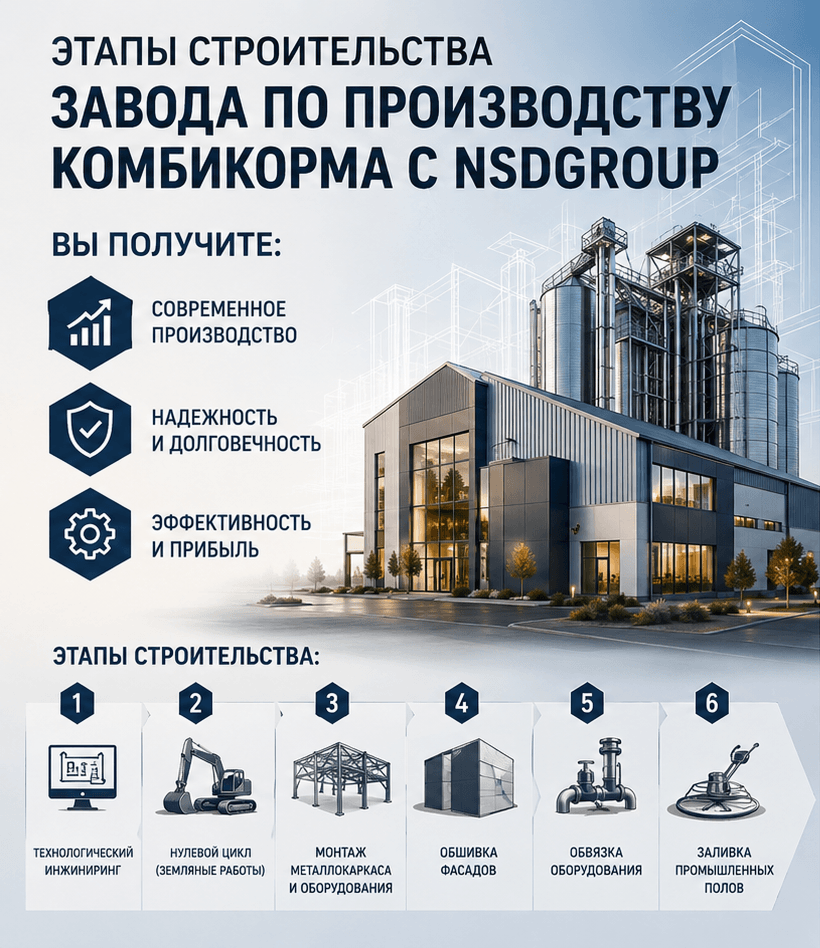 Строительство завода по производству комбикорма