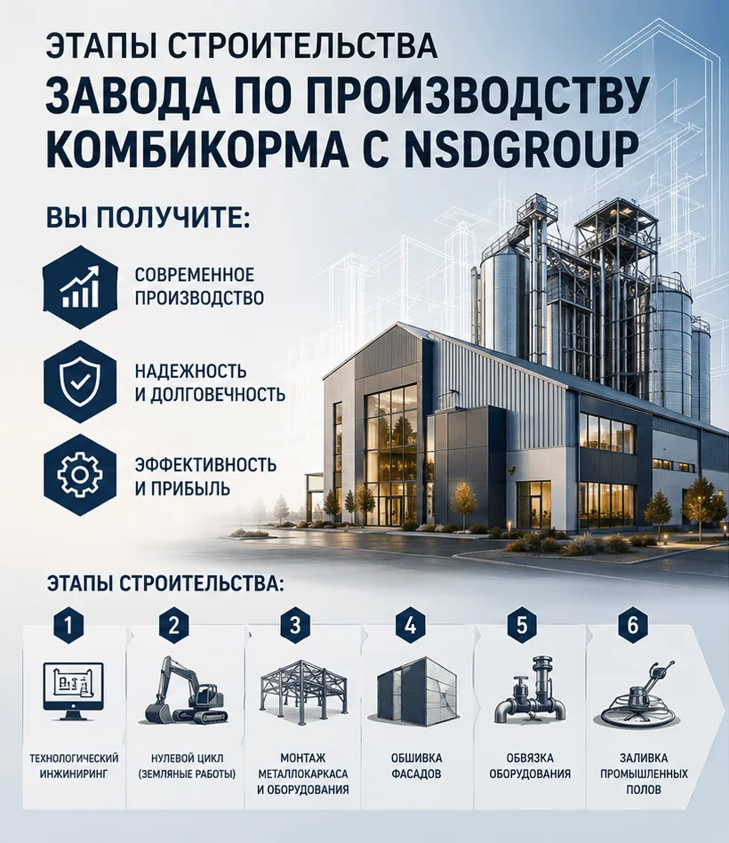 Строительство завода по производству комбикорма