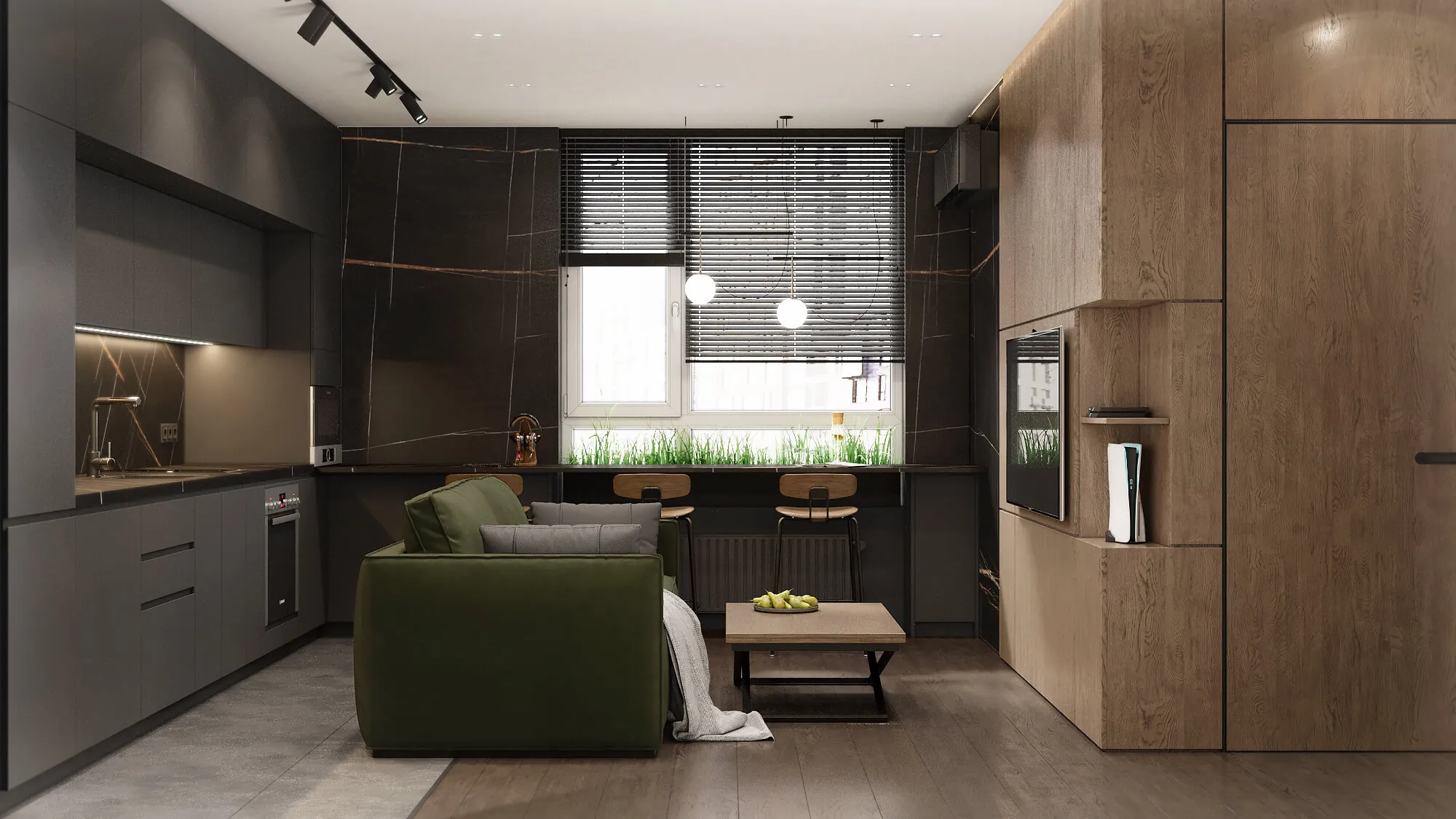 Дизайн 2к квартиры 56м² в ЖК Файна Таун — проект и фото