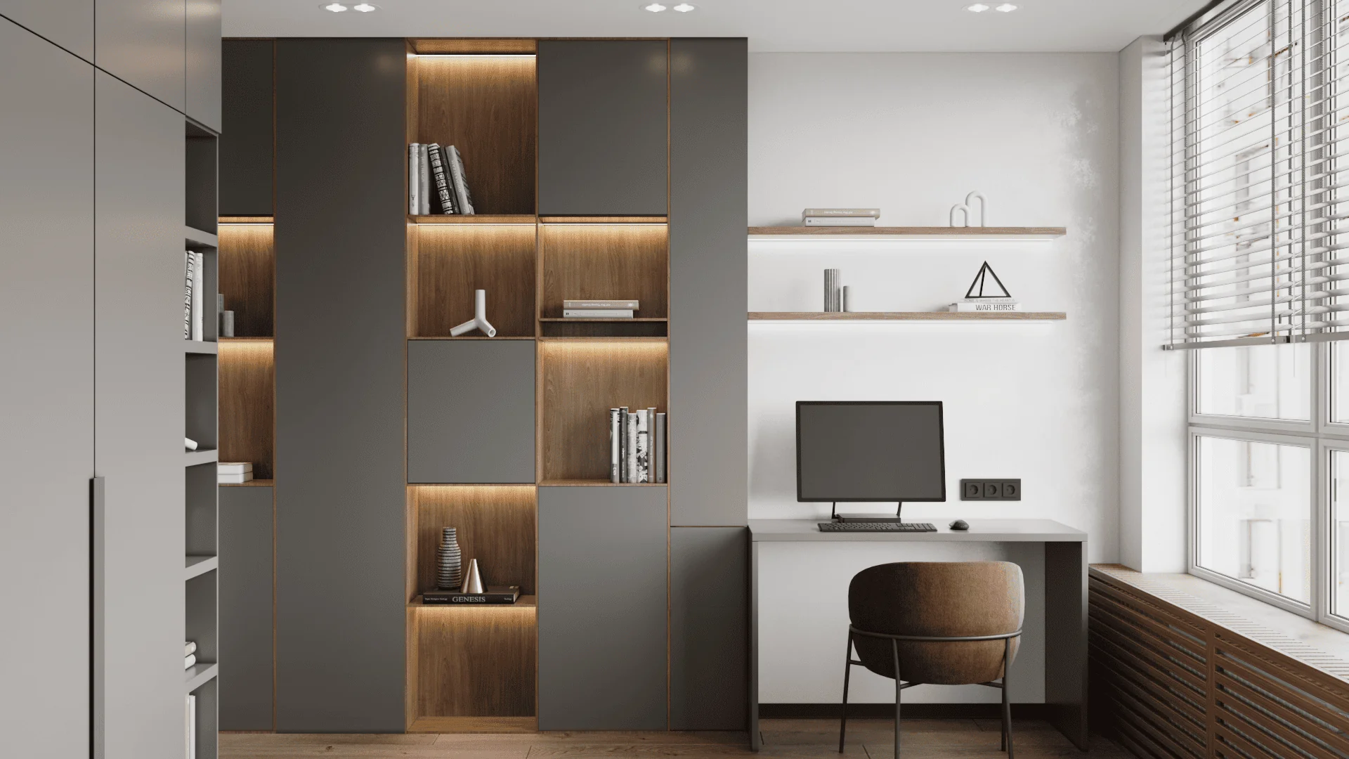 Дизайн 2к квартиры 56м² в ЖК Файна Таун — проект и фото