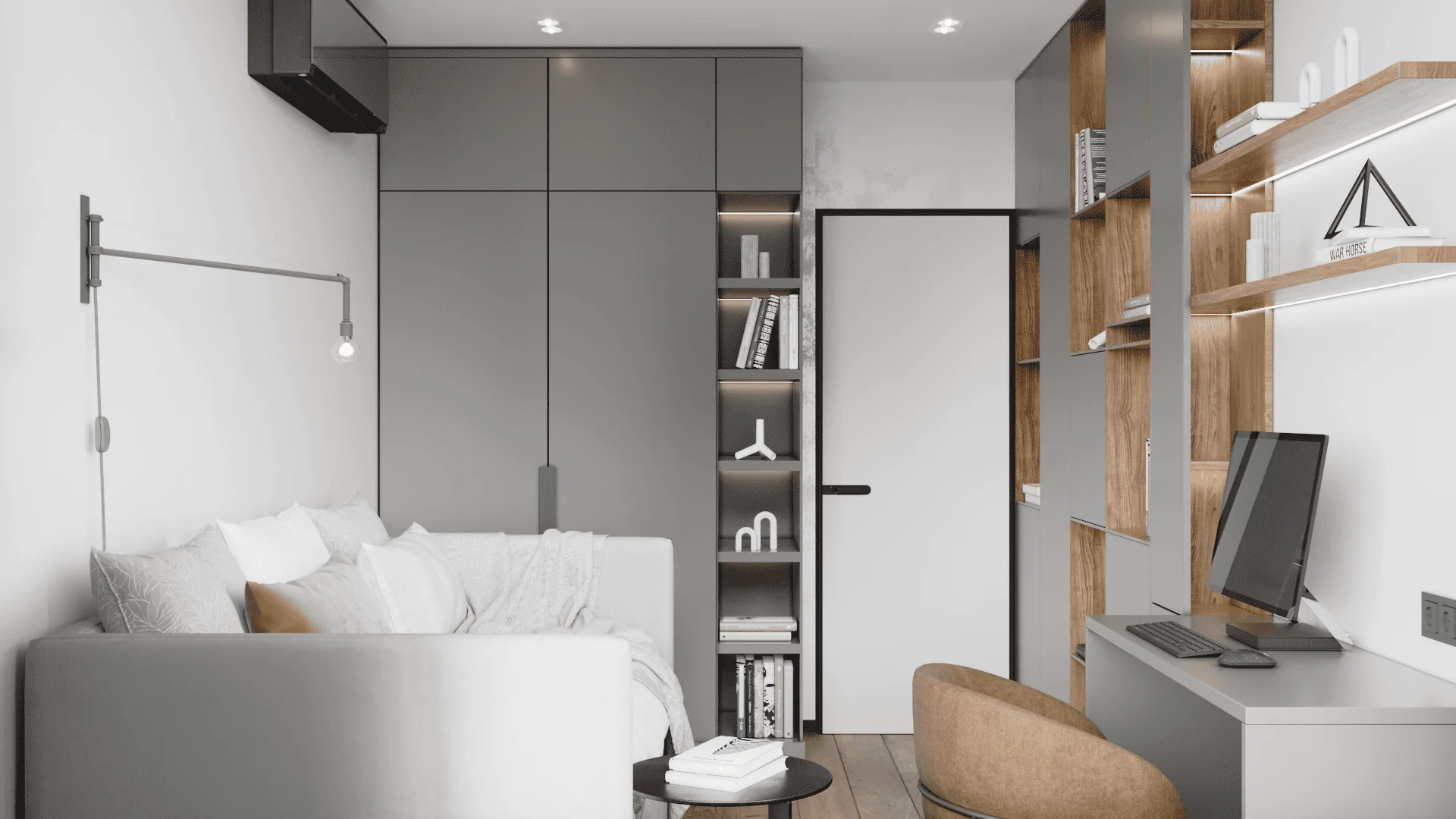 Дизайн 2к квартиры 56м² в ЖК Файна Таун — проект и фото