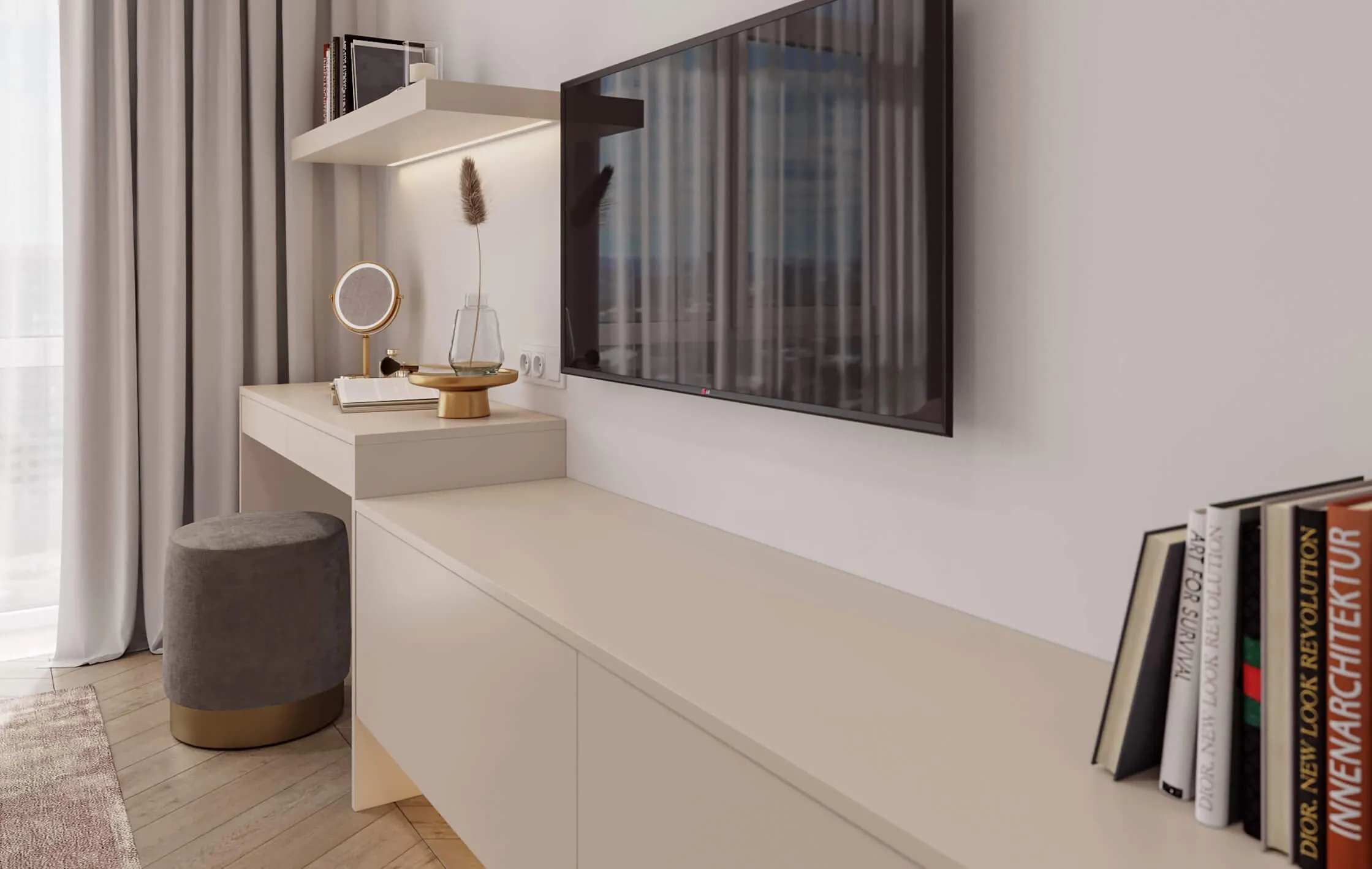 Повний дизайн-проект 3к квартири 127 м² в ЖК «Французький квартал»