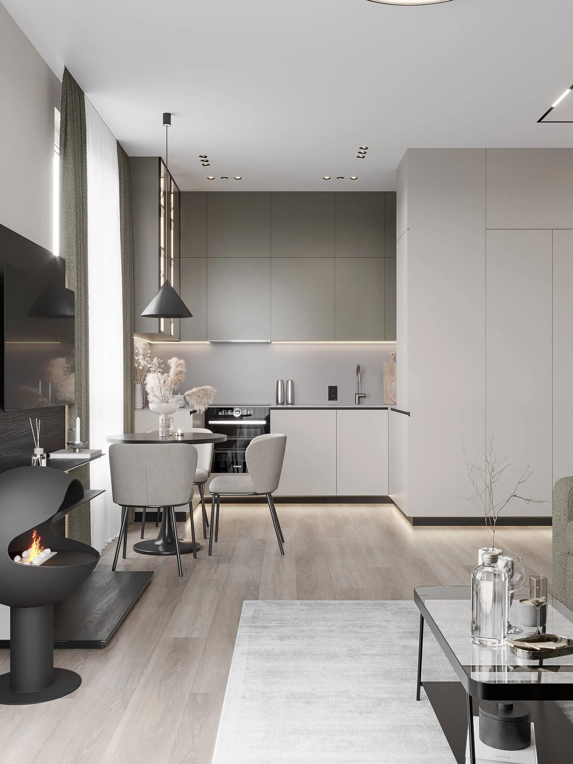 Бровари: 1-кімн. квартира 46,98 м² дизайн-проект
