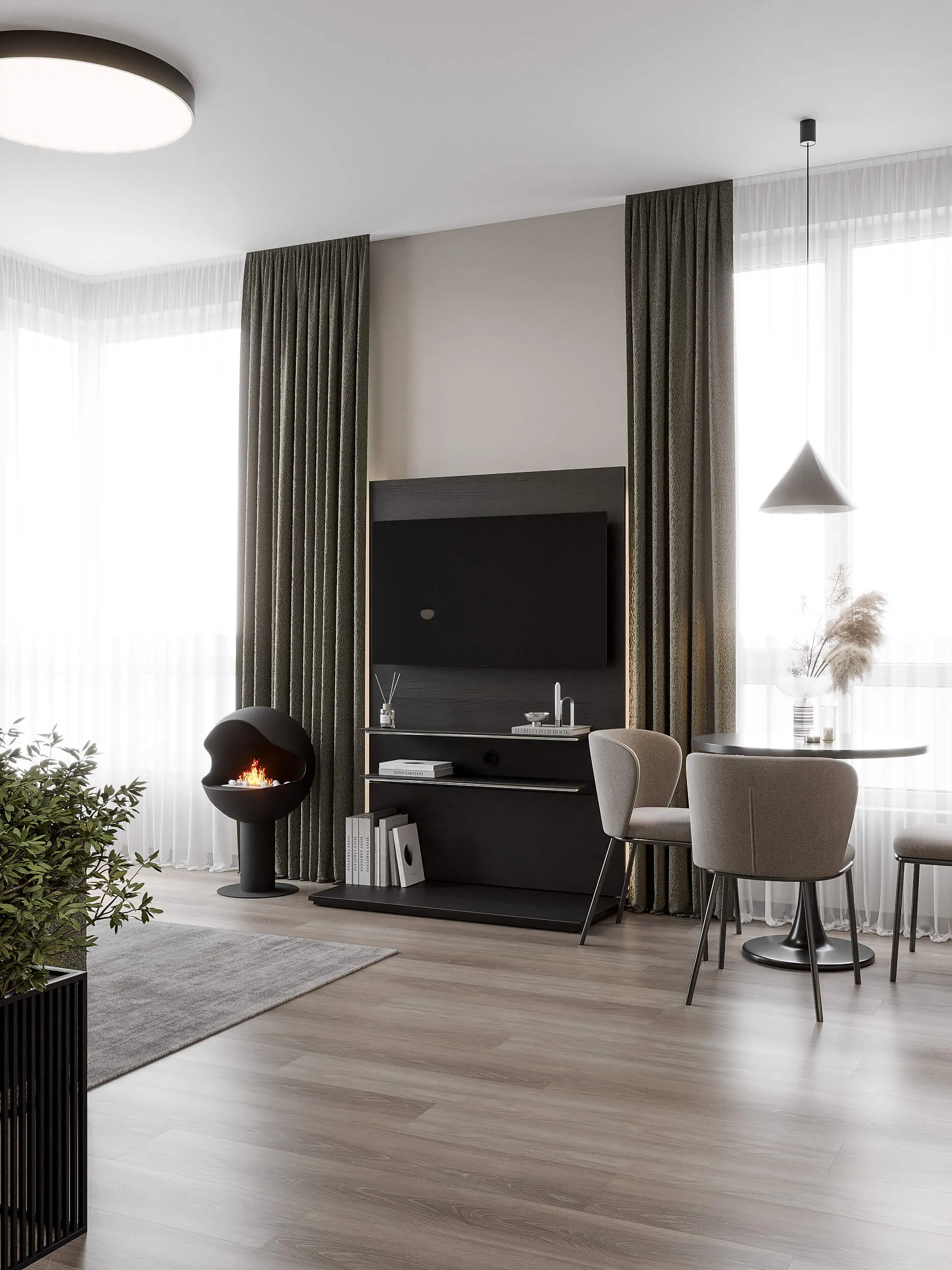 Бровари: 1-кімн. квартира 46,98 м² дизайн-проект