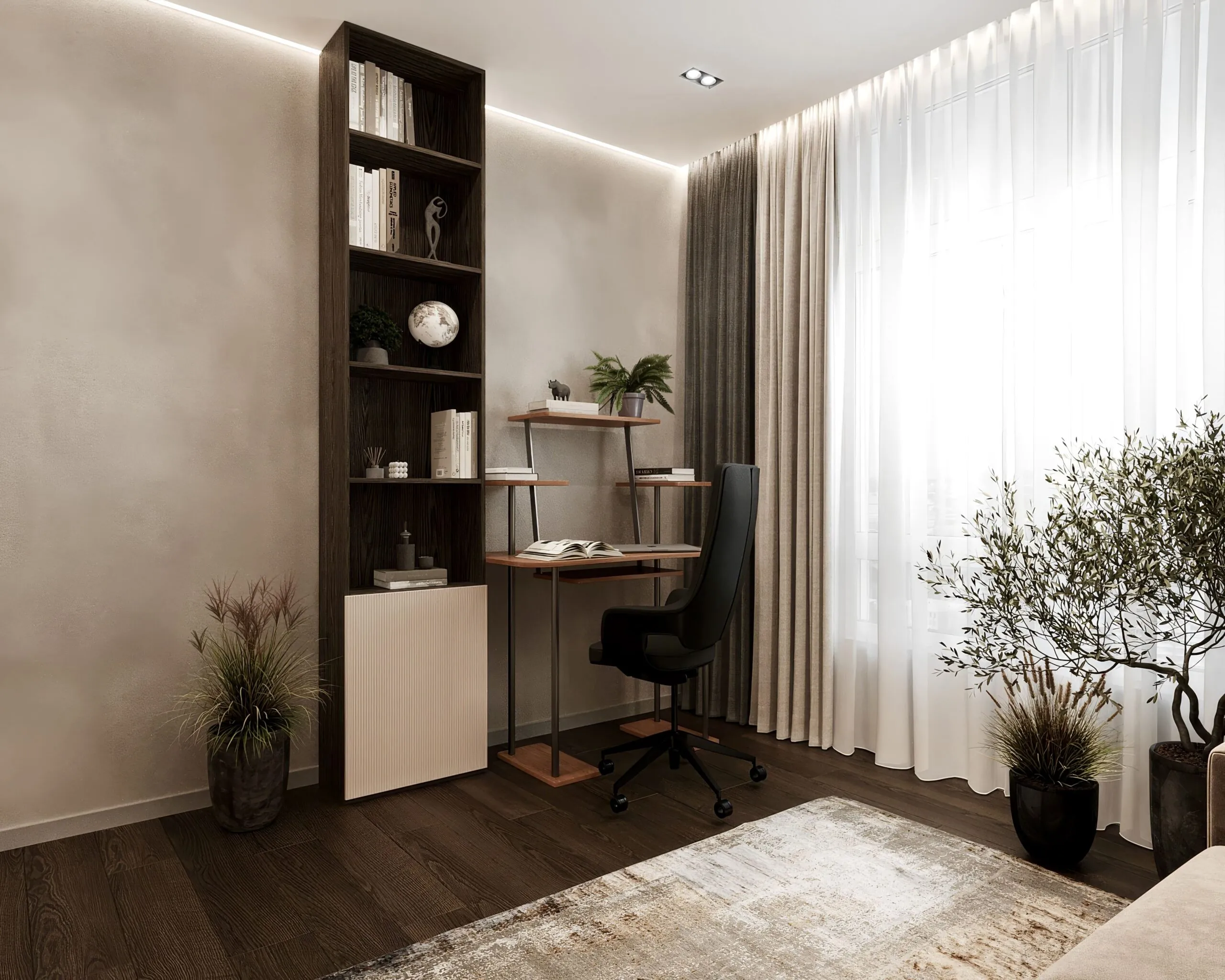 Премиальный дизайн 2-комнатной квартиры в ЖК Камертон 90,38 м²
