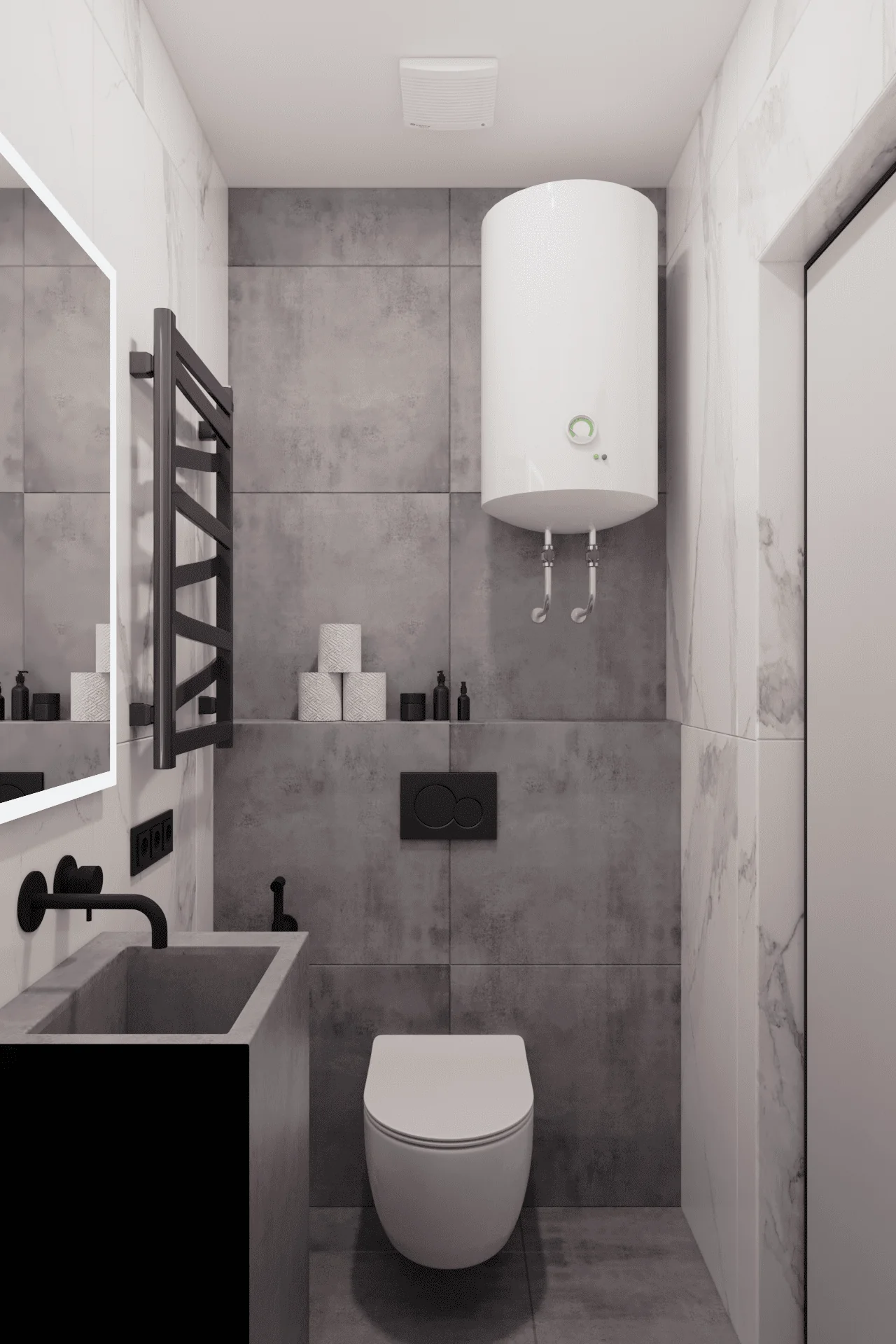 Дизайн 2к квартиры 56м² в ЖК Файна Таун — проект и фото