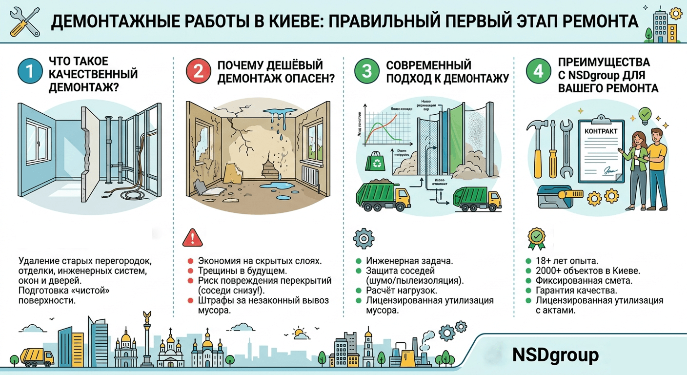 Демонтажные работы в Киеве 