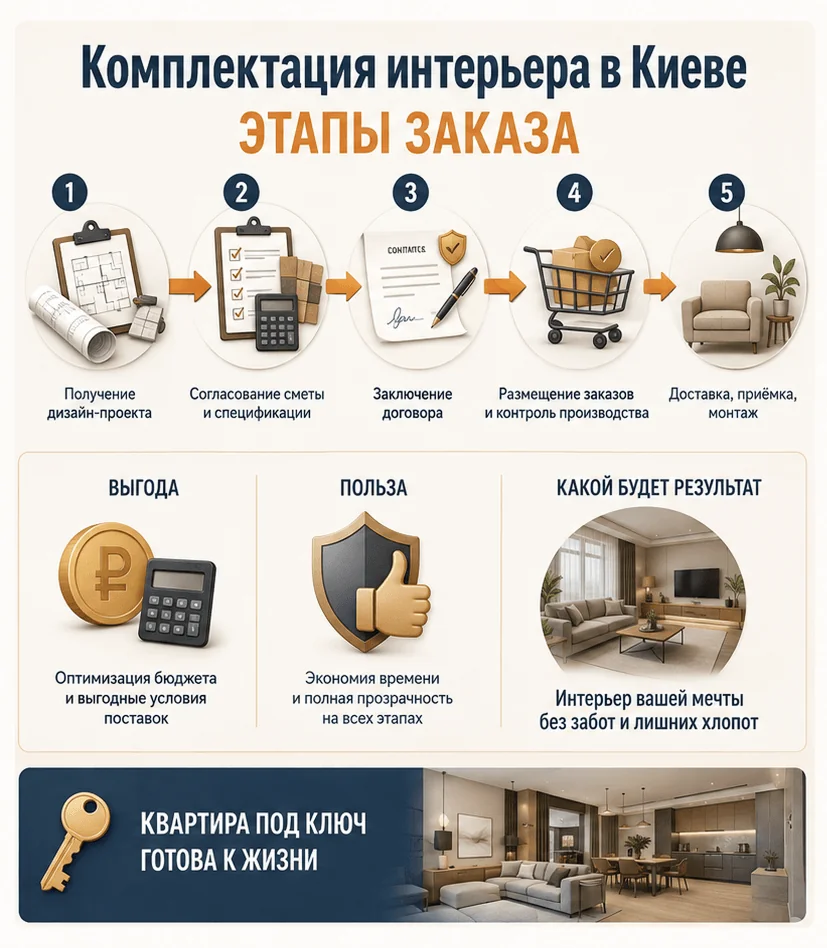 Комплектация интерьера в Киеве