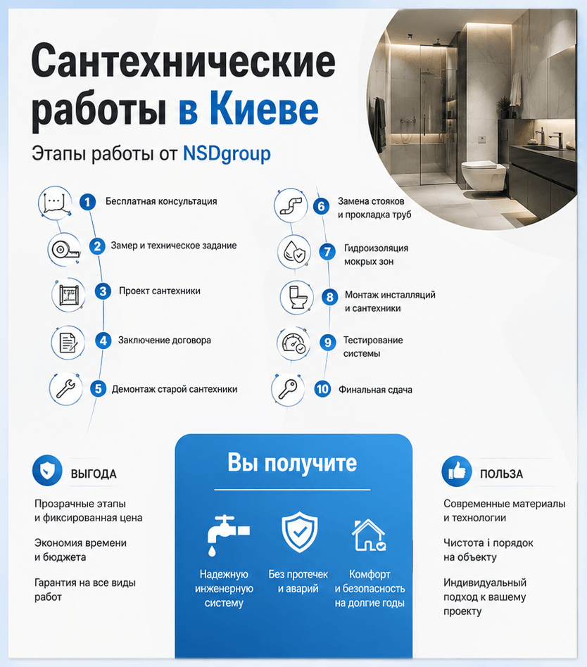 Сантехнические работы в Киеве 
