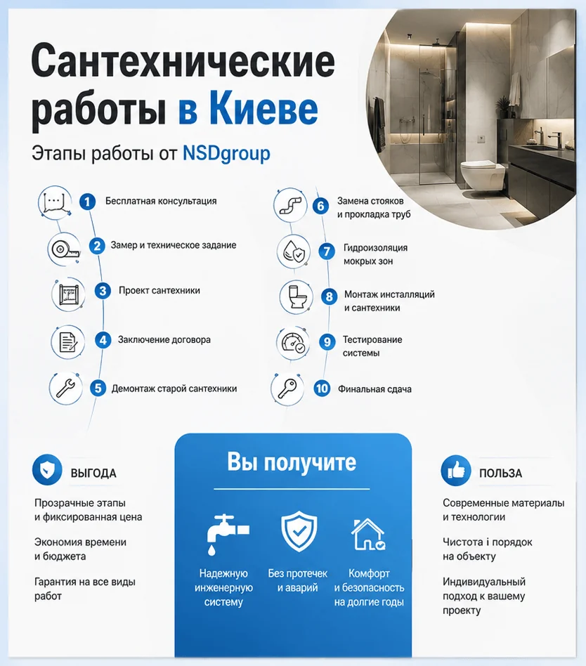 Сантехнические работы в Киеве 