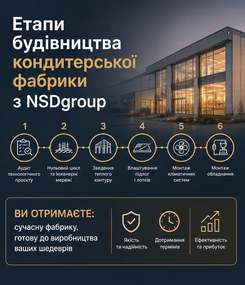 Будівництво кондитерської фабрики