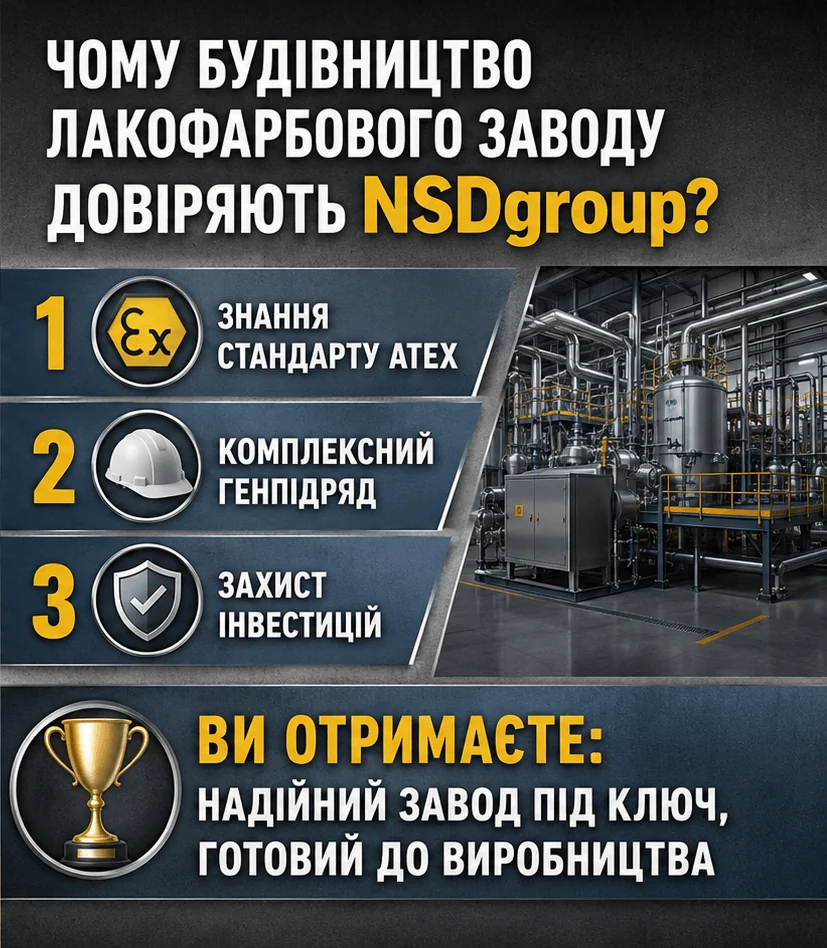 Будівництво лакофарбового заводу