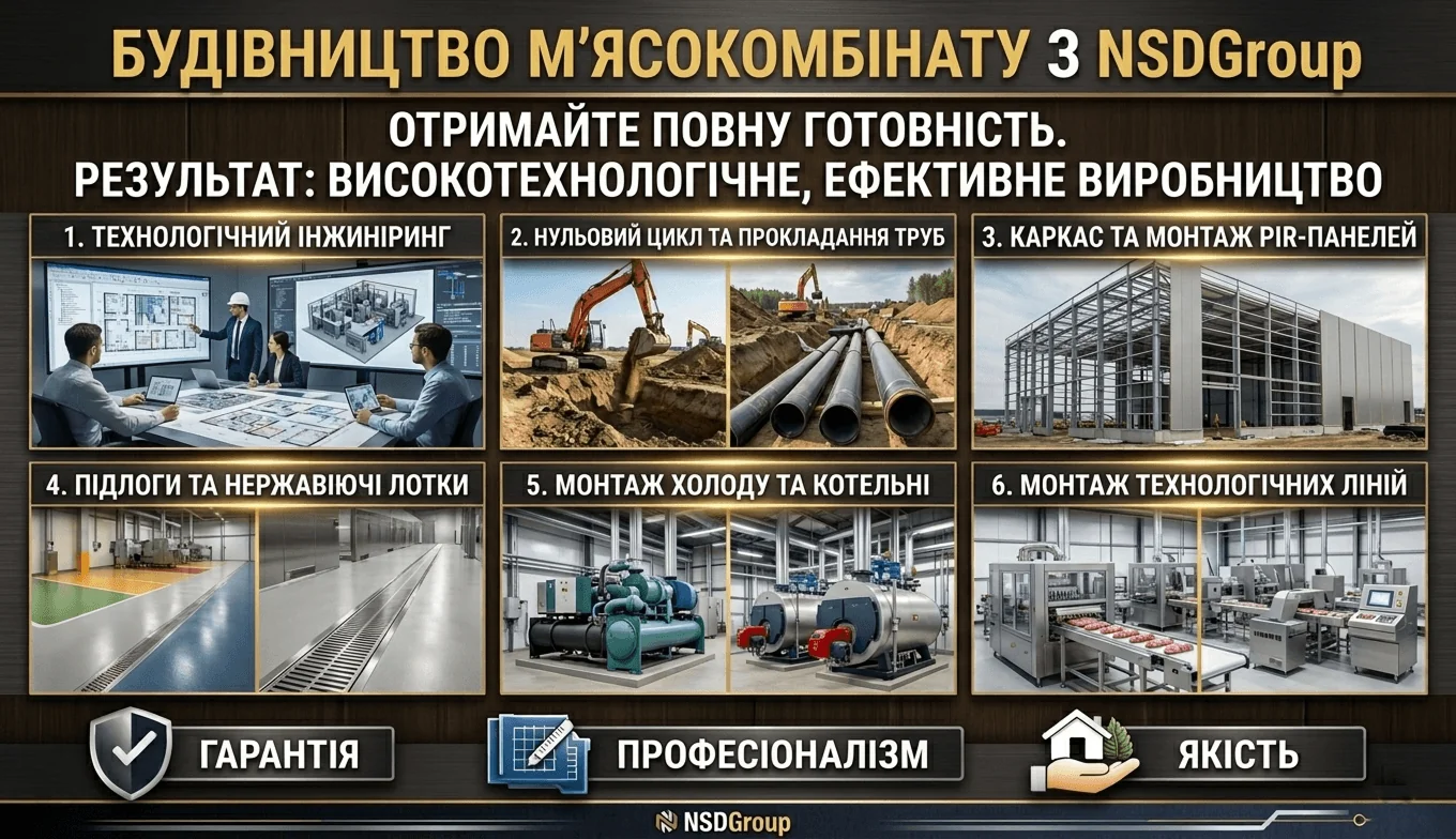Будівництво м'ясокомбінату
