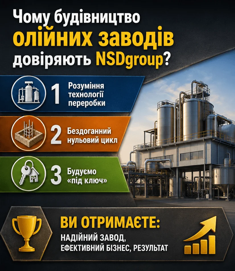 Будівництво олійних заводів