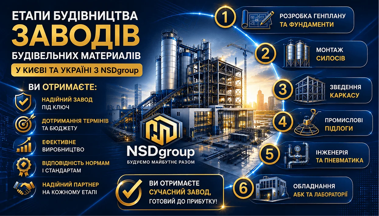 Будівництво заводів будівельних матеріалів 