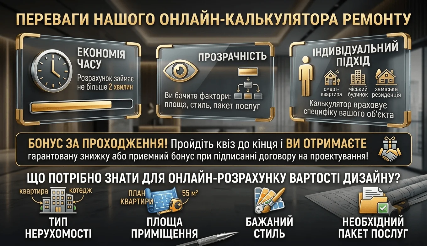 РОЗРАХУЙТЕ ВАРТІСТЬ ДИЗАЙНУ
