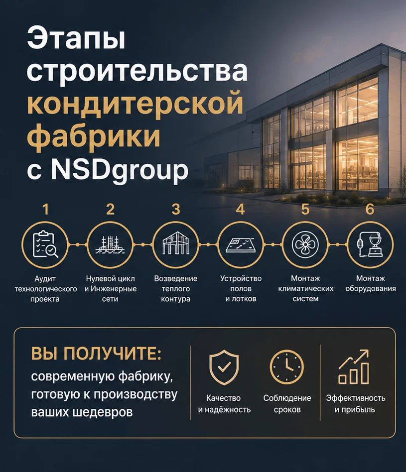 Строительство кондитерской фабрики 