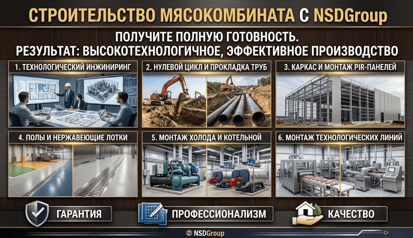 Строительство мясокомбината в Киеве