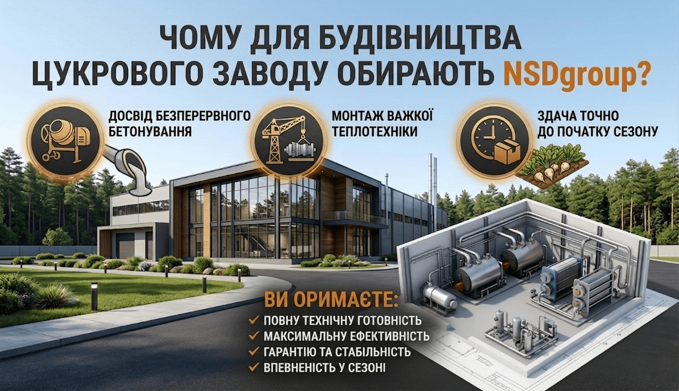 Будівництво цукрового заводу