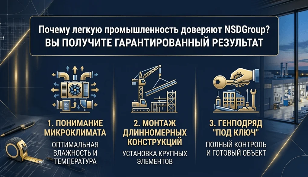 Строительство ткацкой фабрики 