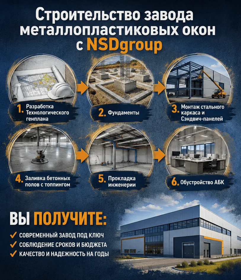Строительство завода металлопластиковых окон